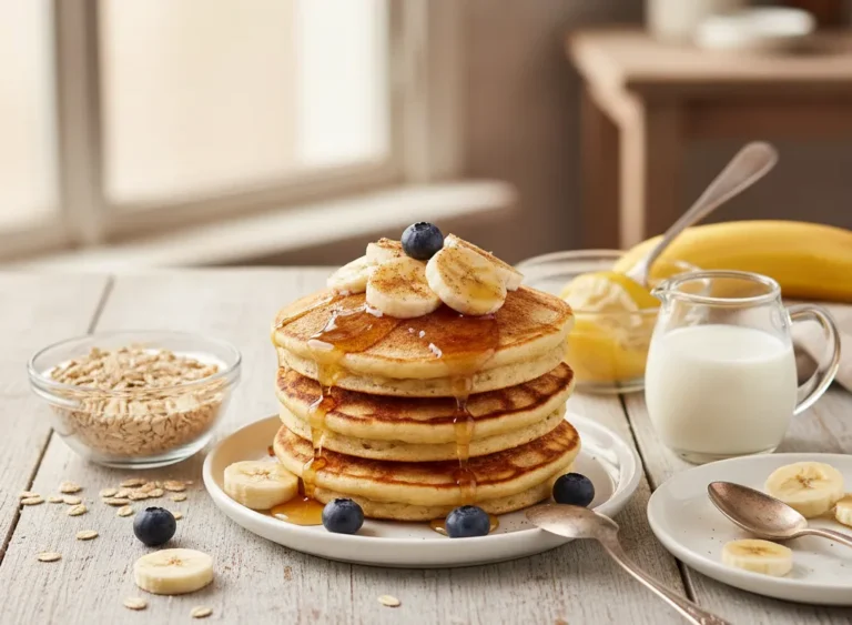 recette des pancakes banane et flocons d'avoine
